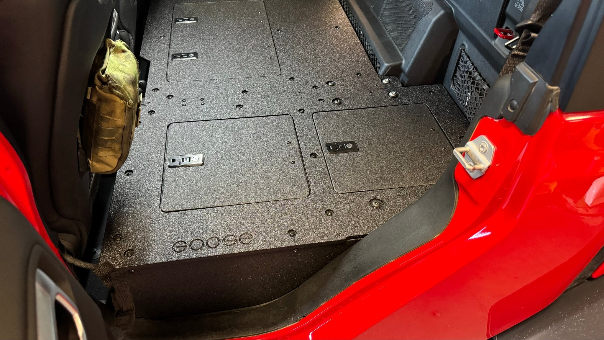 Jeep Gladiator 2019 - Present JT 4 Door - Second Row Seat Delete Plate System - High Platform - Spirit of 1876 - Goose Gear