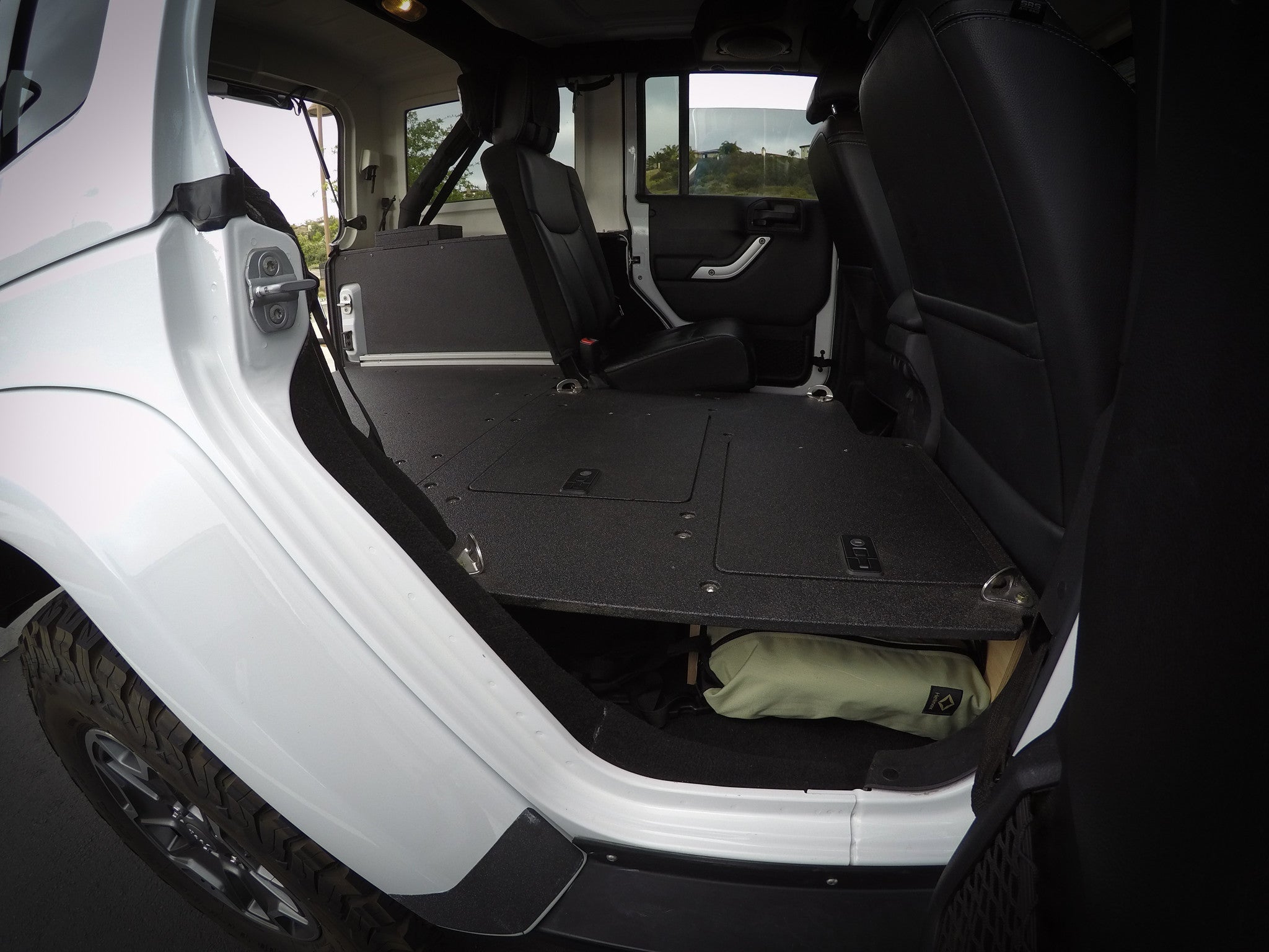 Legacy Product - Jeep Wrangler 2007 - 2018 JKU 4 Door - Second Row Seat Delete Plate System - Spirit of 1876 - Goose Gear
