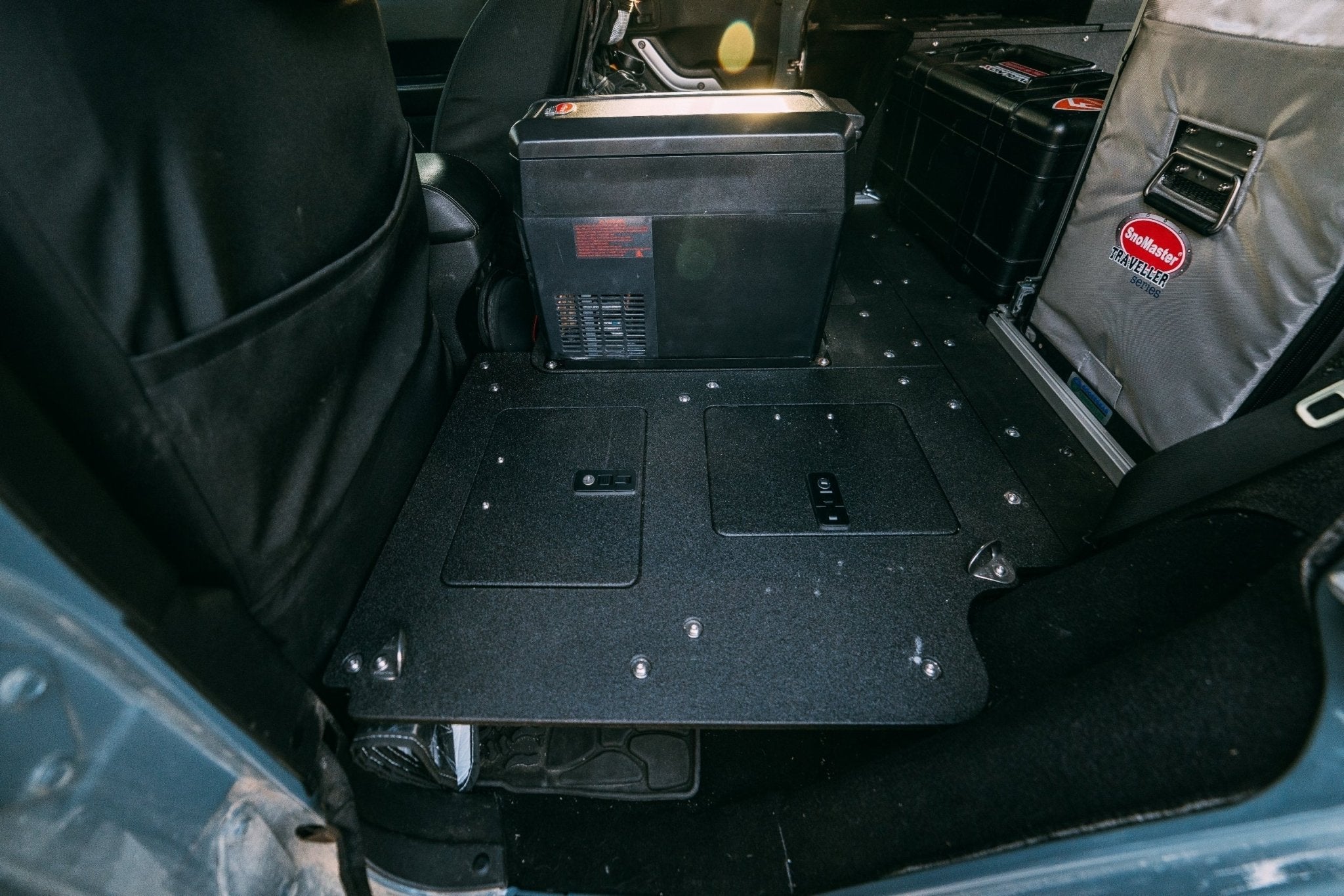 Legacy Product - Jeep Wrangler 2007 - 2018 JKU 4 Door - Second Row Seat Delete Plate System - Spirit of 1876 - Goose Gear