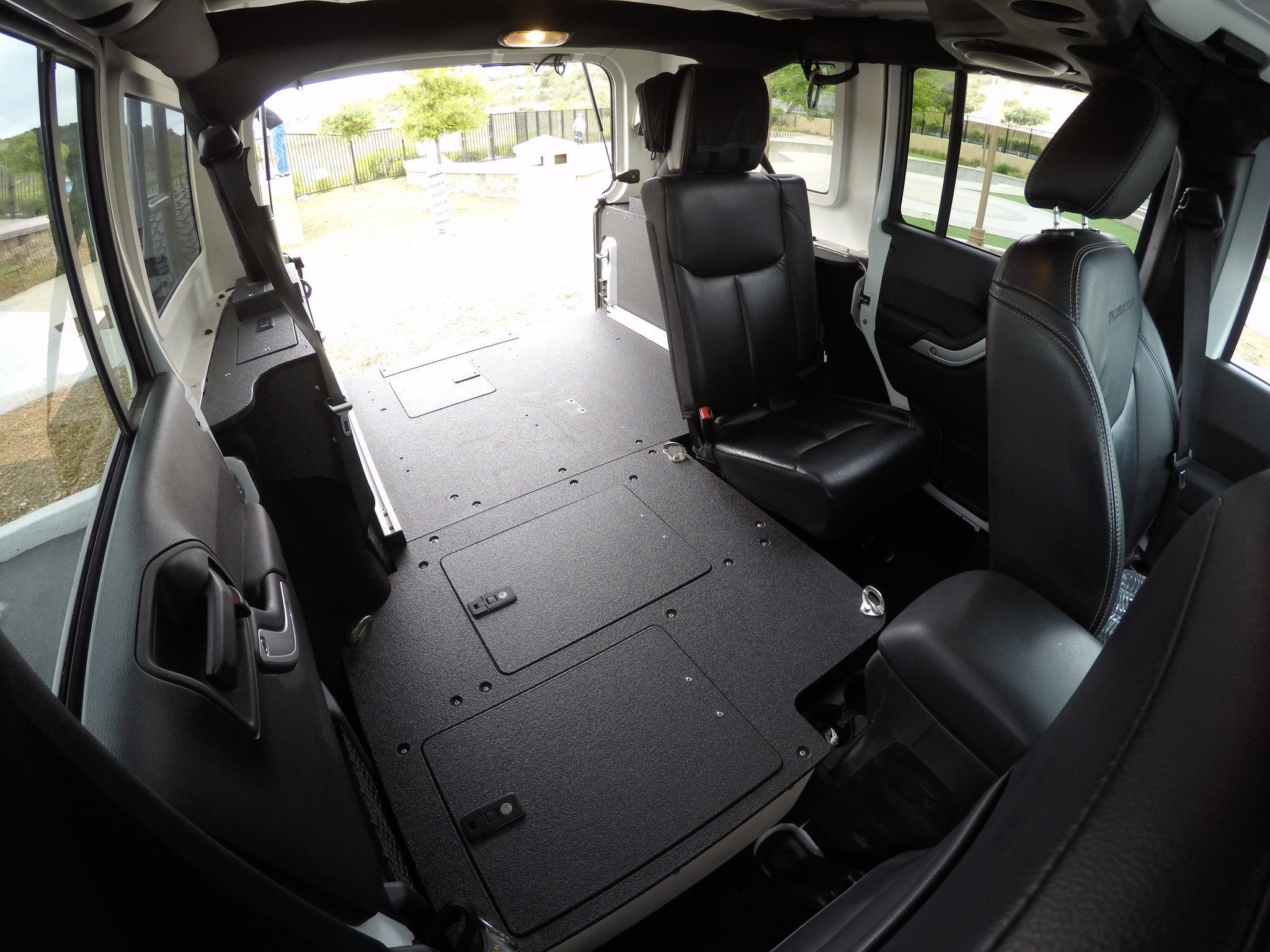 Legacy Product - Jeep Wrangler 2007 - 2018 JKU 4 Door - Second Row Seat Delete Plate System - Spirit of 1876 - Goose Gear