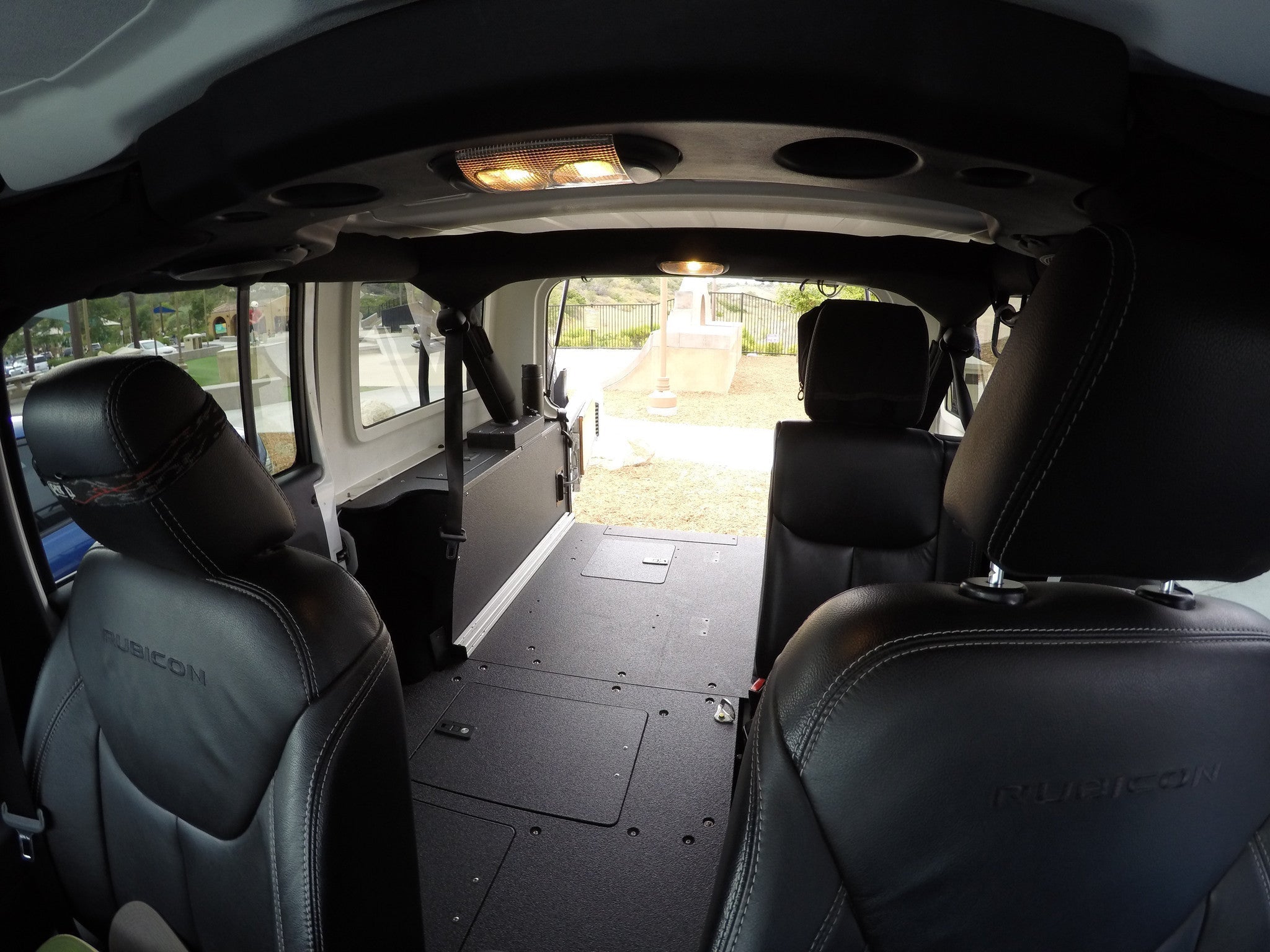 Legacy Product - Jeep Wrangler 2007 - 2018 JKU 4 Door - Second Row Seat Delete Plate System - Spirit of 1876 - Goose Gear
