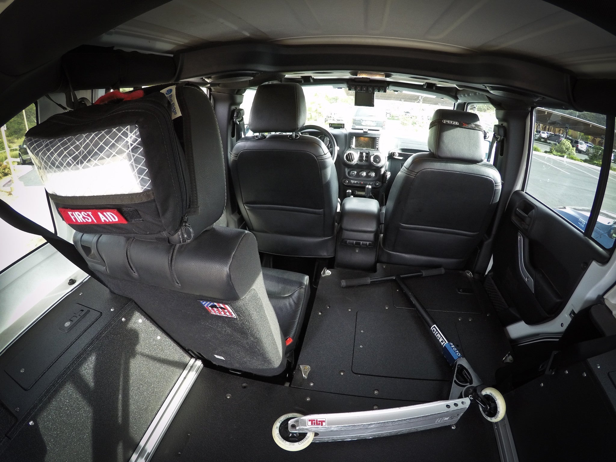 Legacy Product - Jeep Wrangler 2007 - 2018 JKU 4 Door - Second Row Seat Delete Plate System - Spirit of 1876 - Goose Gear