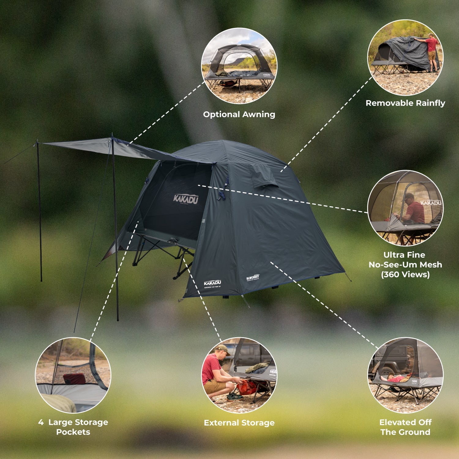 BlockOut® Cot Tent 2P - Spirit of 1876 - Kakadu