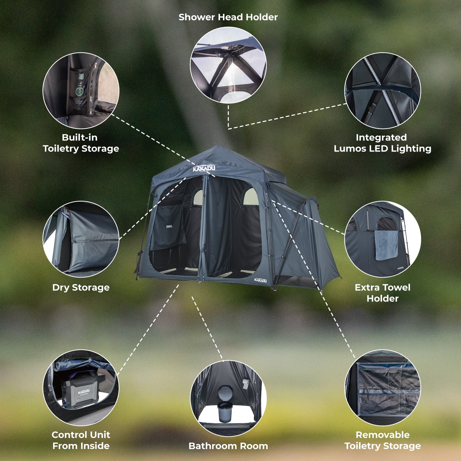 Outback Shower Tent Deluxe - Spirit of 1876 - Kakadu