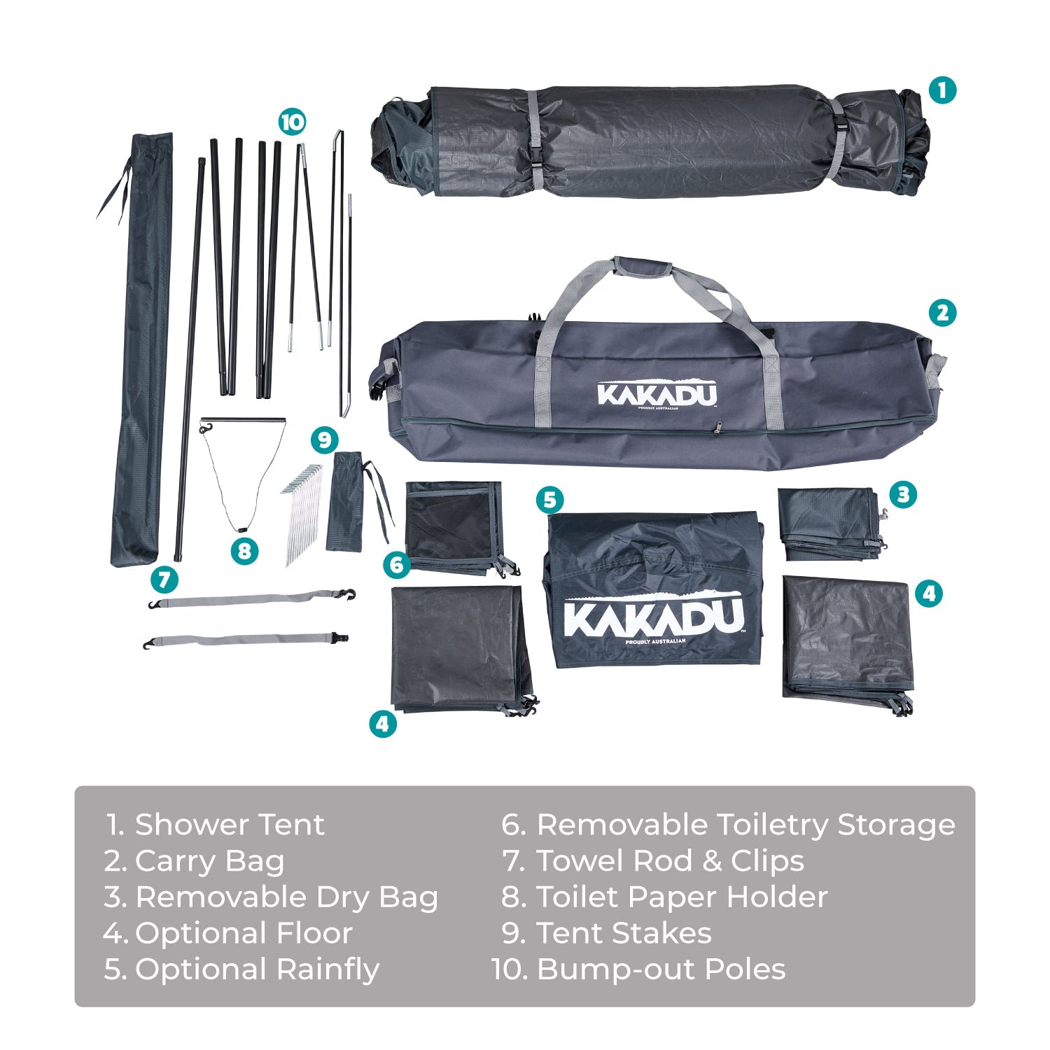 Outback Shower Tent Deluxe - Spirit of 1876 - Kakadu