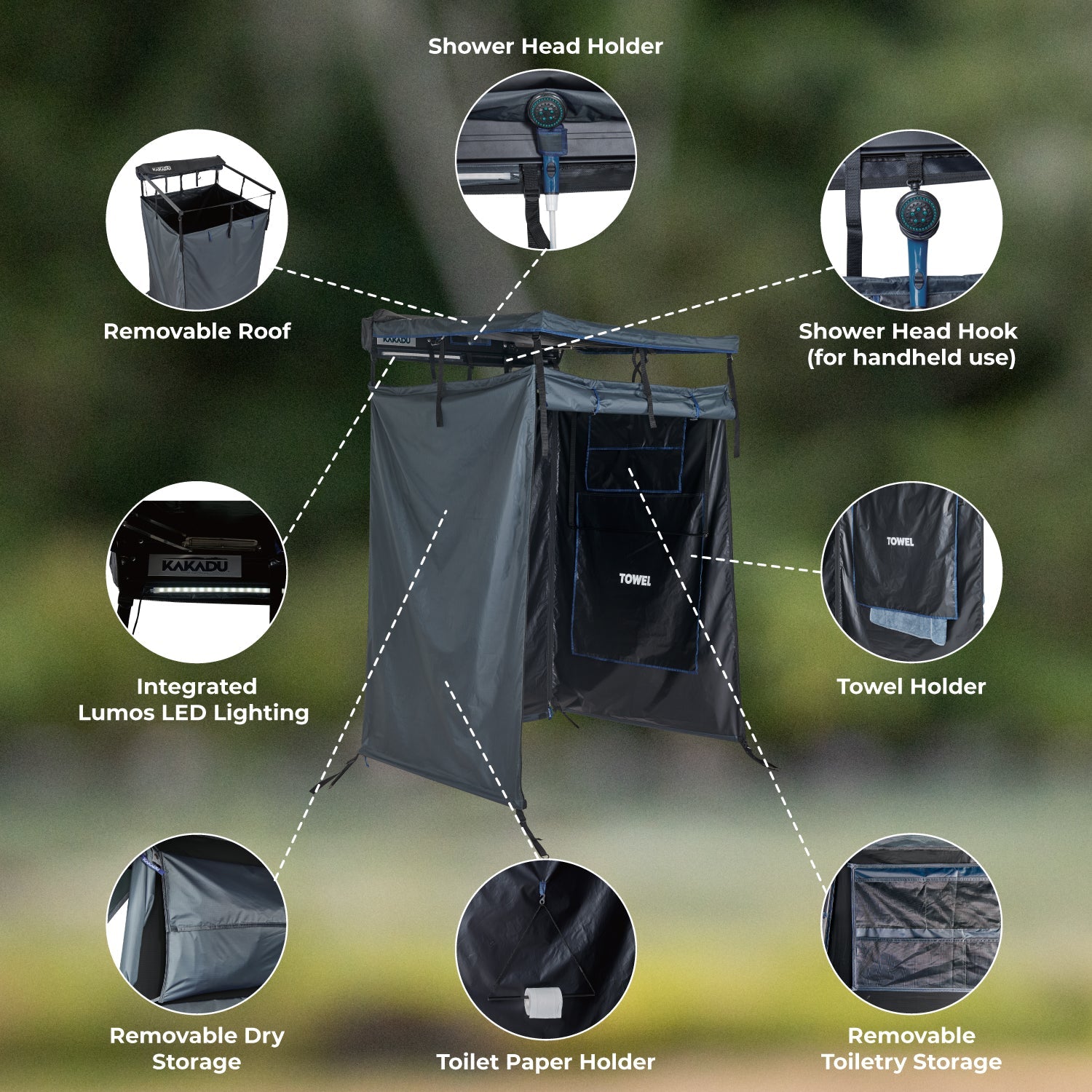 Outback Shower Vehicle Tent - Spirit of 1876 - Kakadu