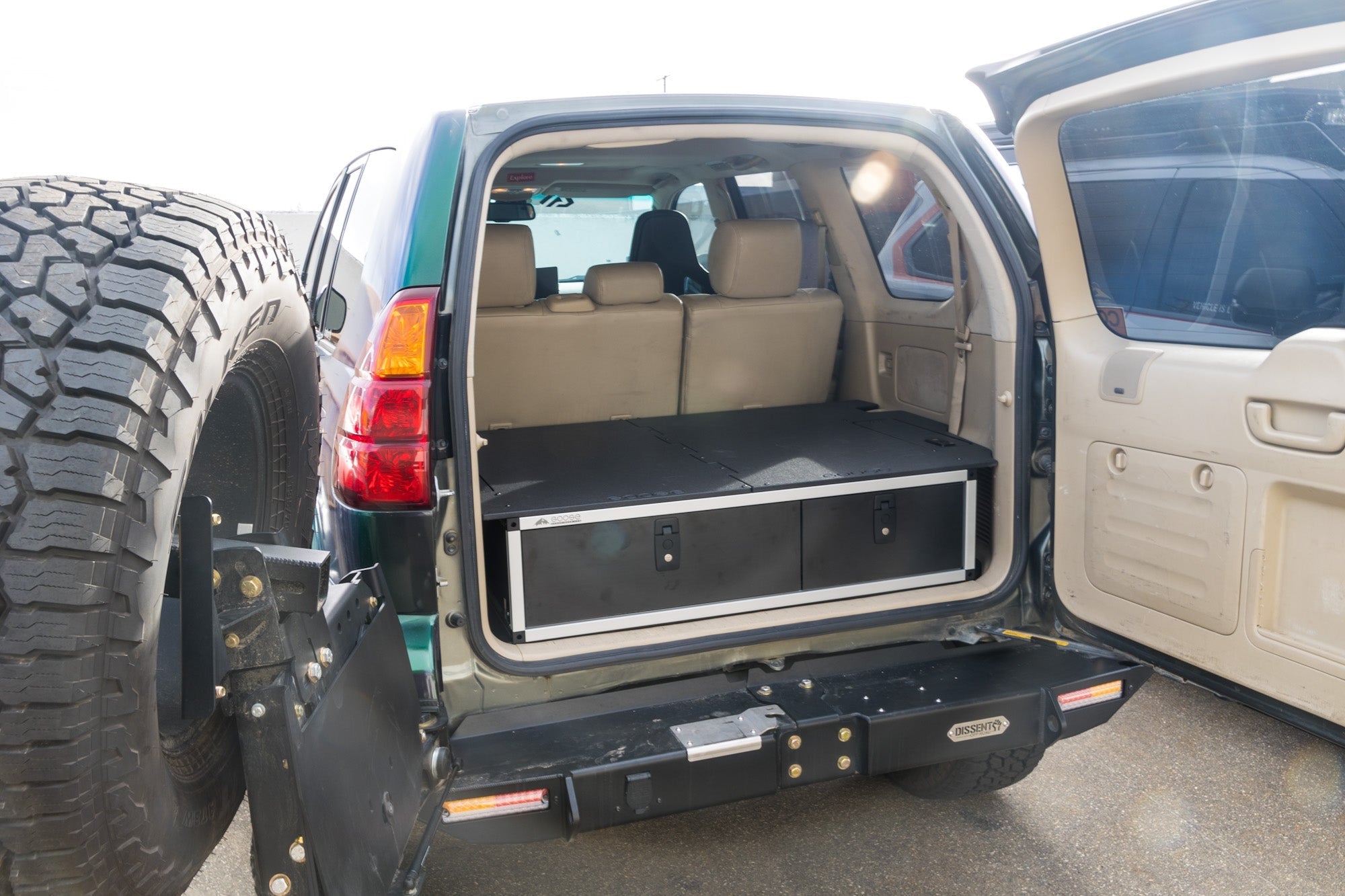 Lexus GX470 2002 - 2009 1st Gen. - Side x Side Drawer Module with Fitted Top Plate - 41 - 3/8"W x 10"H x 36"D - Spirit of 1876 - Goose Gear