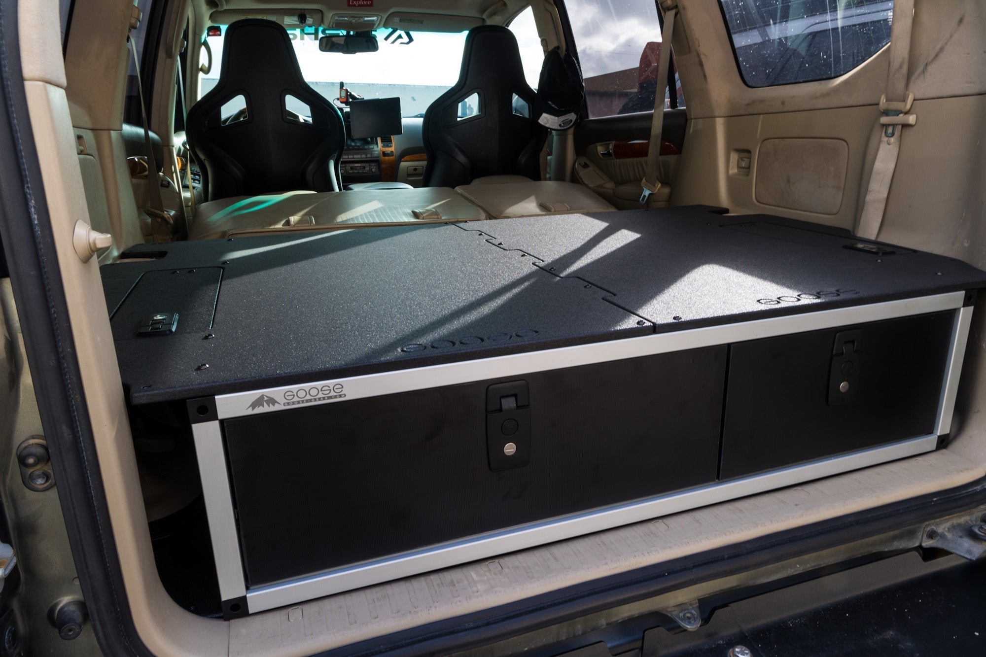 Lexus GX470 2002 - 2009 1st Gen. - Side x Side Drawer Module with Fitted Top Plate - 41 - 3/8"W x 10"H x 36"D - Spirit of 1876 - Goose Gear