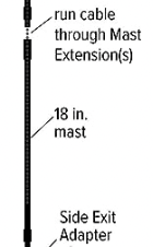 weBoost 18 Inch Replacement Mast for Drive OTR Antenna - Spirit of 1876WEBOOST