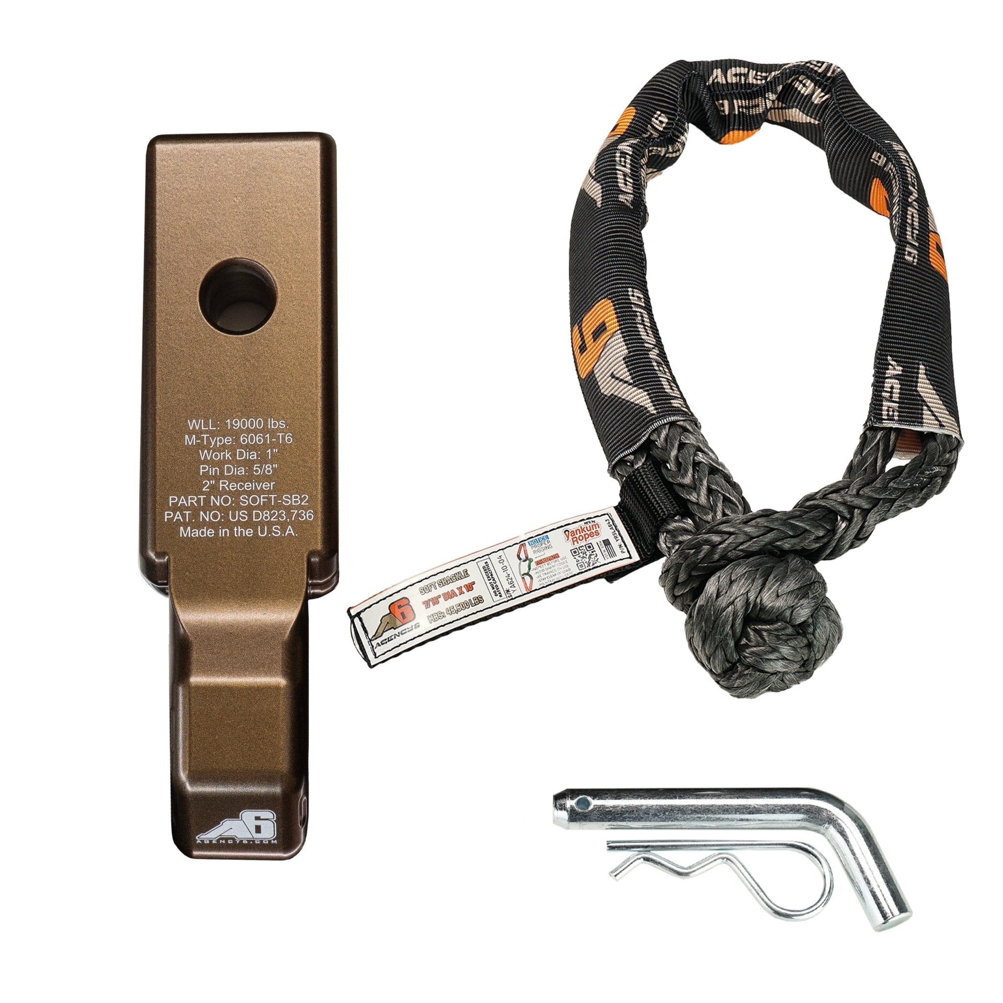 Soft Shackle Block 2 Inch Assembly - Spirit of 1876Agency6.com