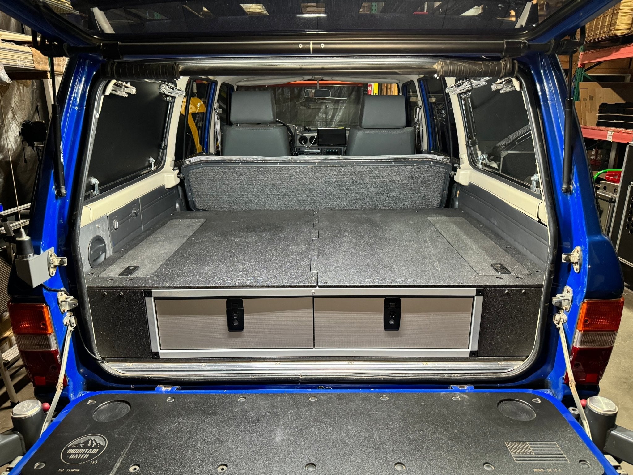 Toyota Land Cruiser 1980-1989 60 Series - Side x Side Drawer Module with Fitted Top Plate - 41 3/8"W x 9-1/2"H x 40"D