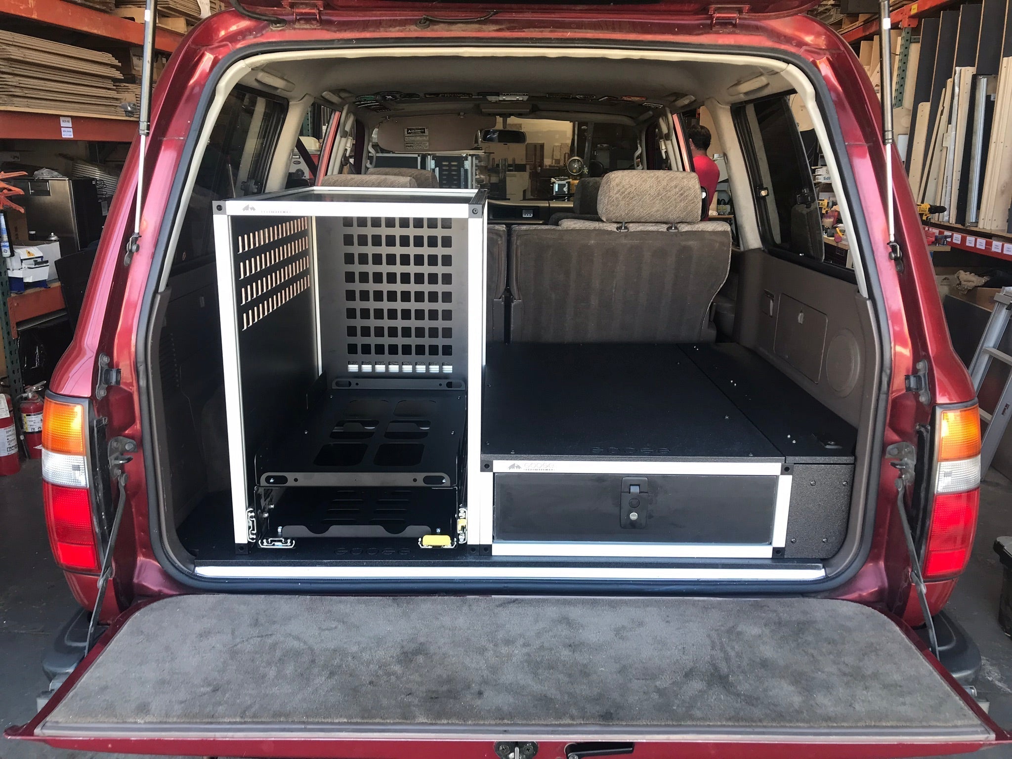 Toyota Land Cruiser 1991 - 1997 80 Series - Single Drawer Module with Fitted Top Plate - 24 - 3/16"W x 8"H x 40"D - Spirit of 1876 - Goose Gear