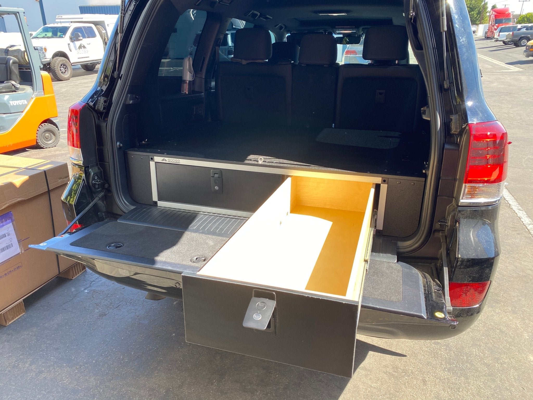 Toyota Land Cruiser 2008 - 2021 200 Series - Side x Side Drawer Module with Fitted Top Plate - Spirit of 1876 - Goose Gear