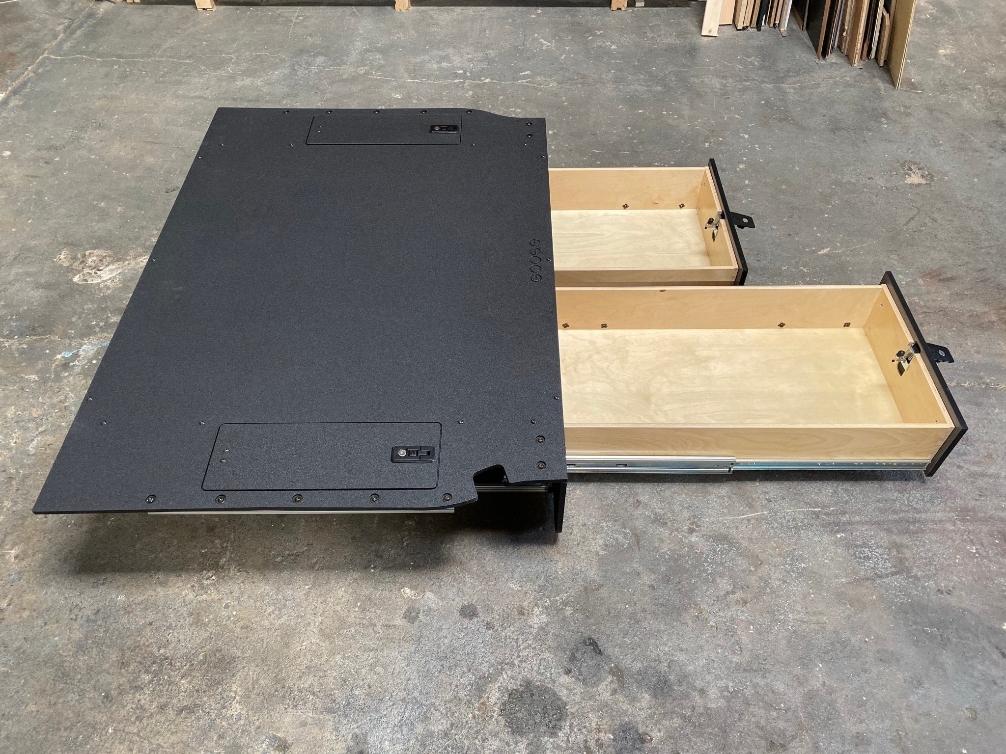 Toyota Land Cruiser 2008 - 2021 200 Series - Side x Side Drawer Module with Fitted Top Plate - Spirit of 1876 - Goose Gear