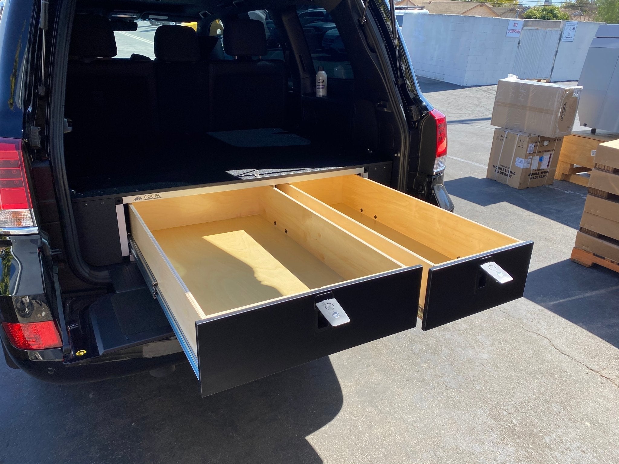 Toyota Land Cruiser 2008 - 2021 200 Series - Side x Side Drawer Module with Fitted Top Plate - Spirit of 1876 - Goose Gear
