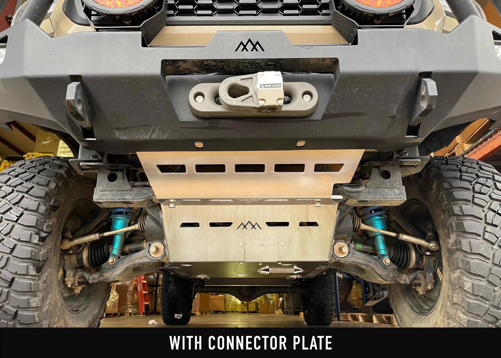 Toyota Tacoma (2005-2023) Aluminum Connector Skid Plate - Spirit of 1876 - Backwoods Adventure Mods