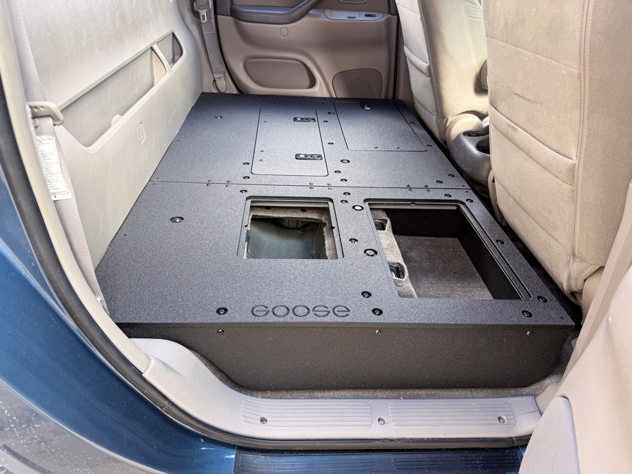 Toyota Tundra - 2000 - 2006 1st Gen - Double Cab - Second Row Seat Delete Plate System - Spirit of 1876Goose Gear