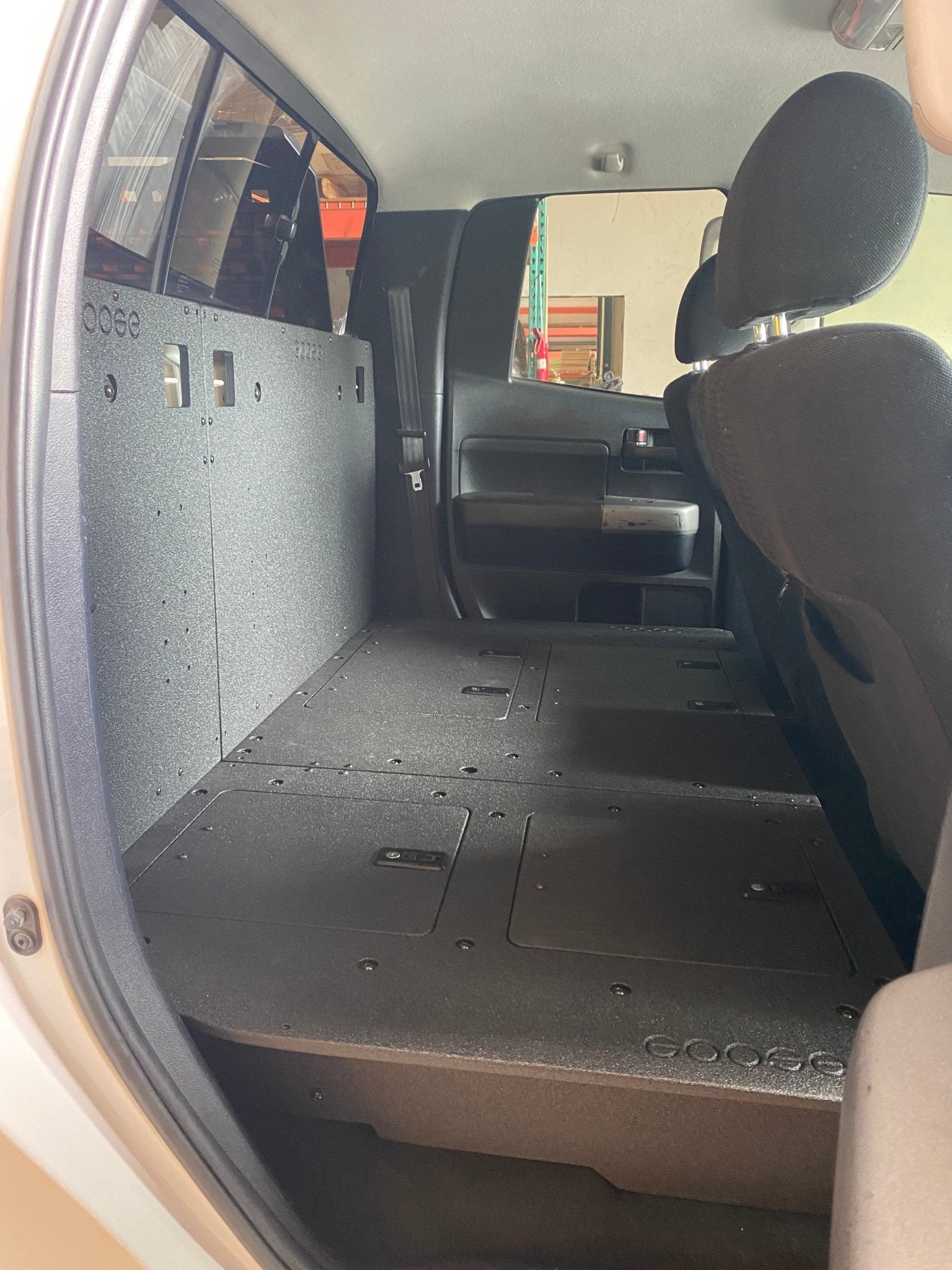 Toyota Tundra 2007 - 2013 2nd Gen. Double Cab - Second Row Seat Delete Plate System - Spirit of 1876 - Goose Gear