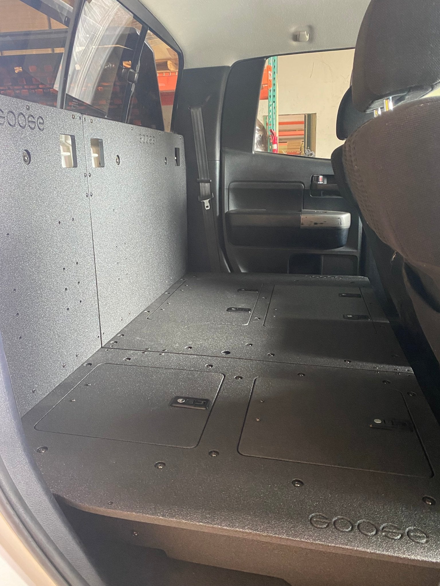 Toyota Tundra 2007 - 2013 2nd Gen. Double Cab - Second Row Seat Delete Plate System - Spirit of 1876 - Goose Gear