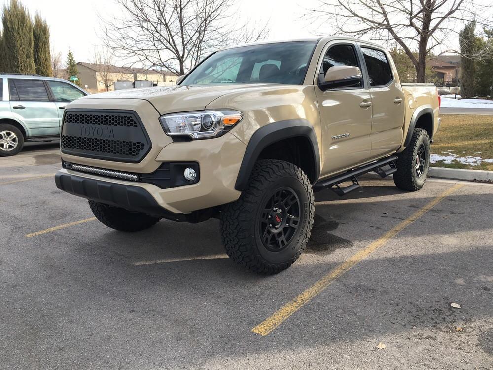 32" Lower Bumper Flush Slim Light Bar Mounting Brackets For 2016 - 2023 Toyota Tacoma - Spirit of 1876 Cali Raised LED