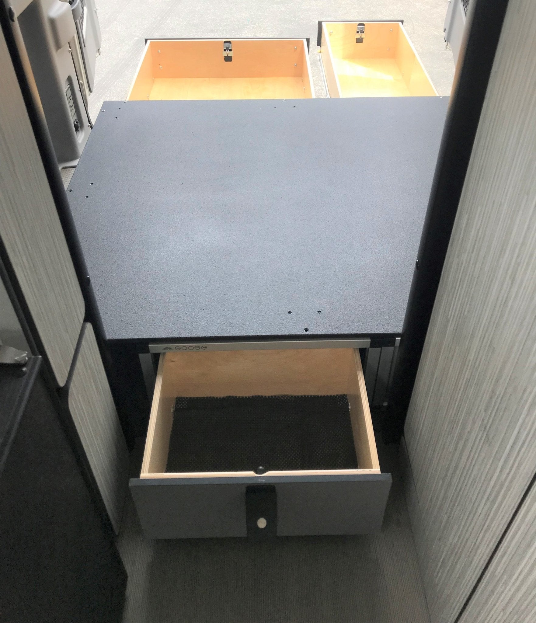 Winnebago Revel 2017 - 2020 - Side x Side Base Drawer System - Spirit of 1876 - Goose Gear