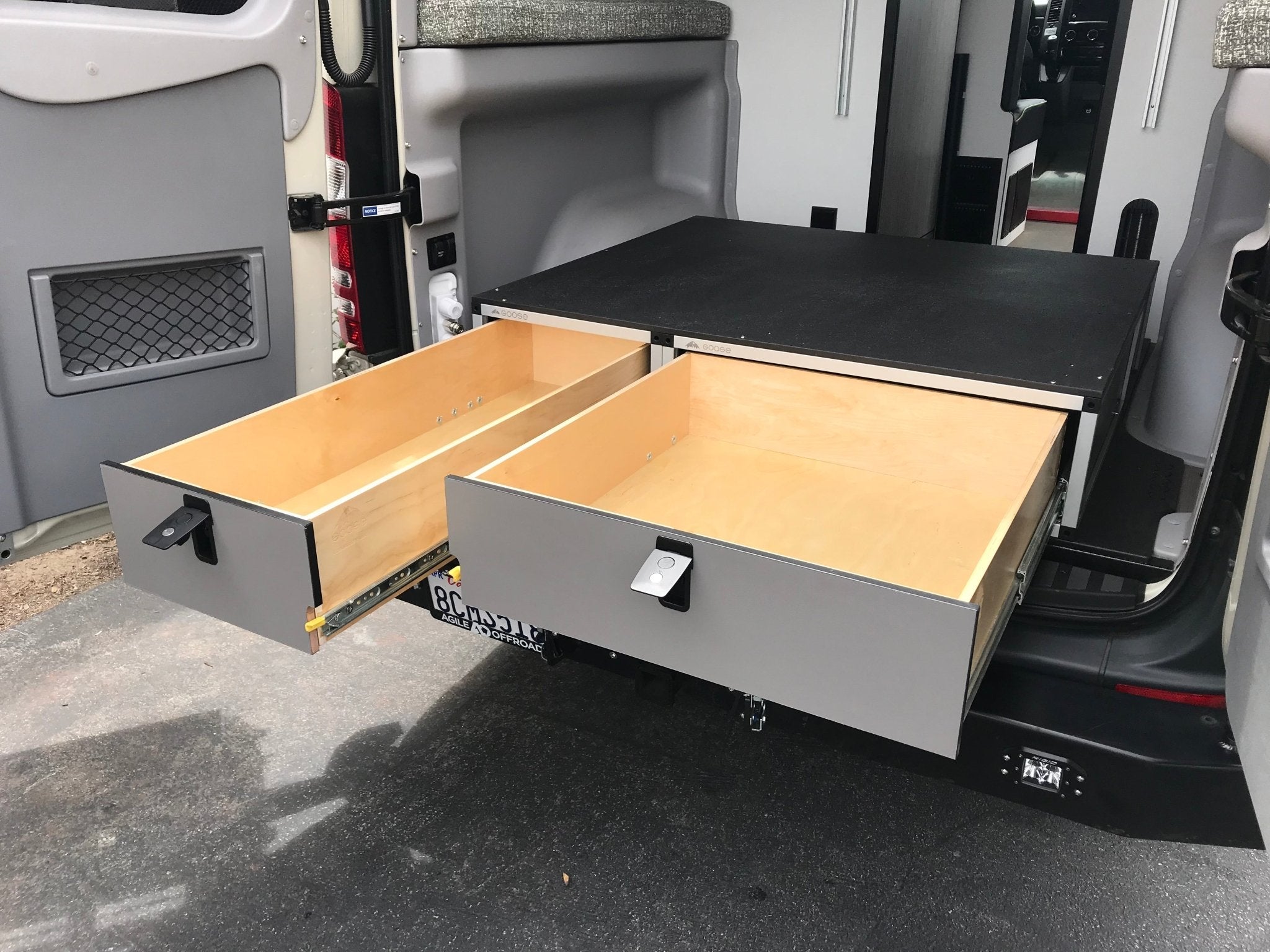 Winnebago Revel 2017 - 2020 - Side x Side Base Drawer System - Spirit of 1876 - Goose Gear
