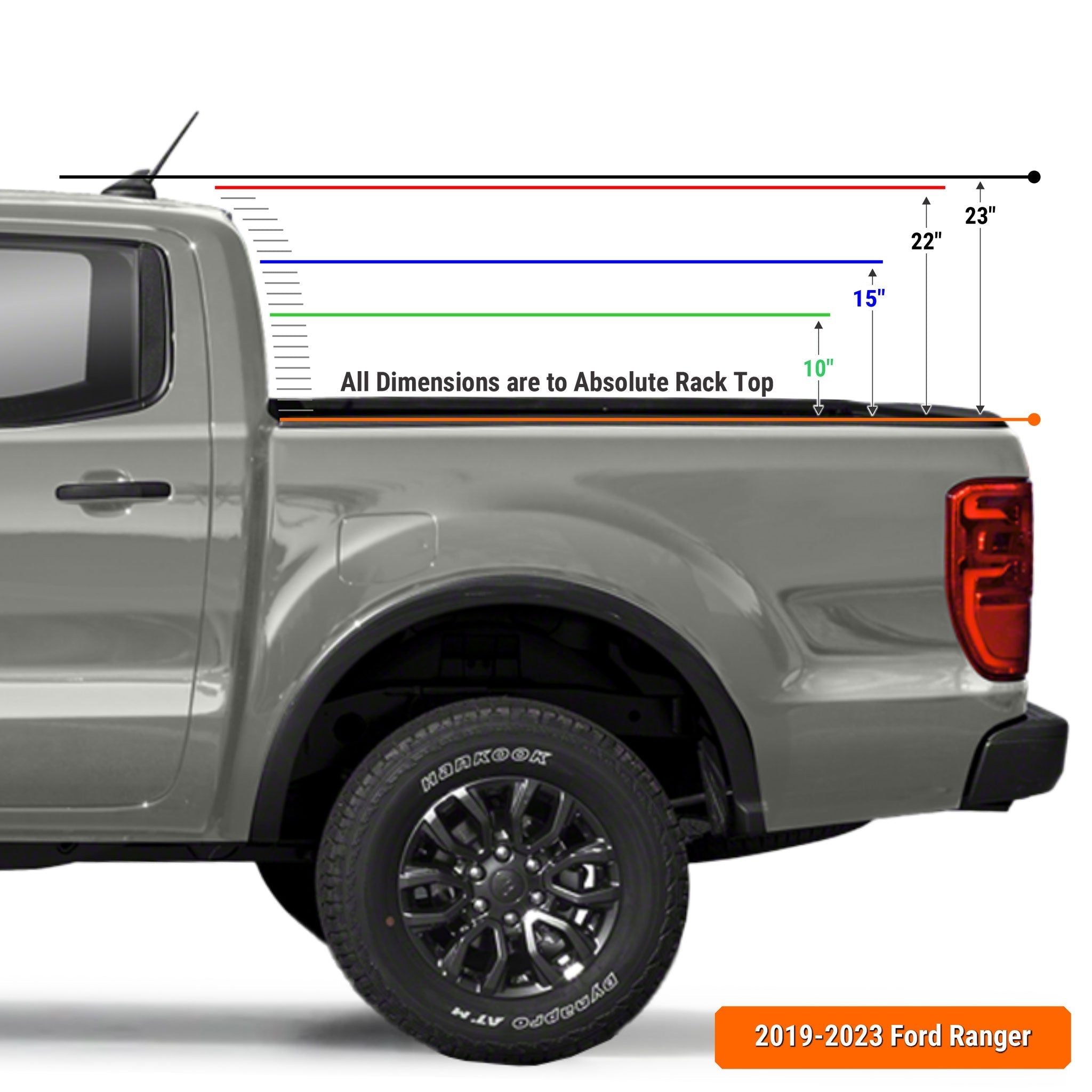 XTR1 Bed Rack for Ford Ranger - Spirit of 1876 - Xtrusion Overland