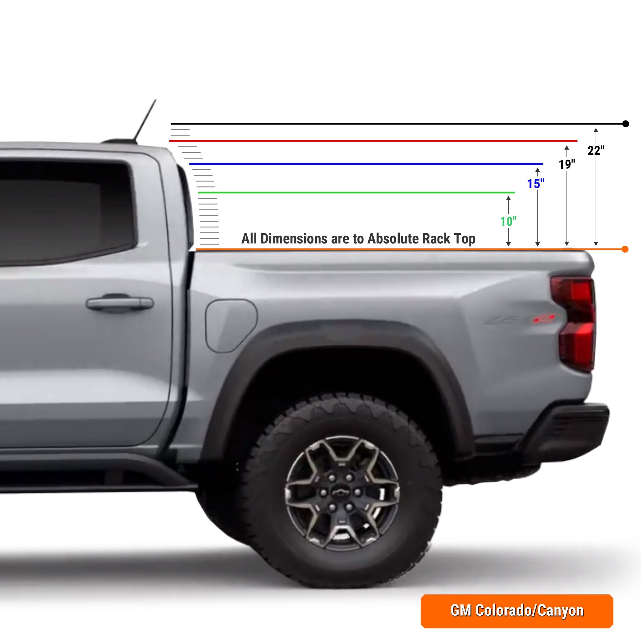 XTR1 Bed Rack for Retrax XR Cover - Chevrolet Colorado / GMC Canyon - Spirit of 1876 - Xtrusion Overland