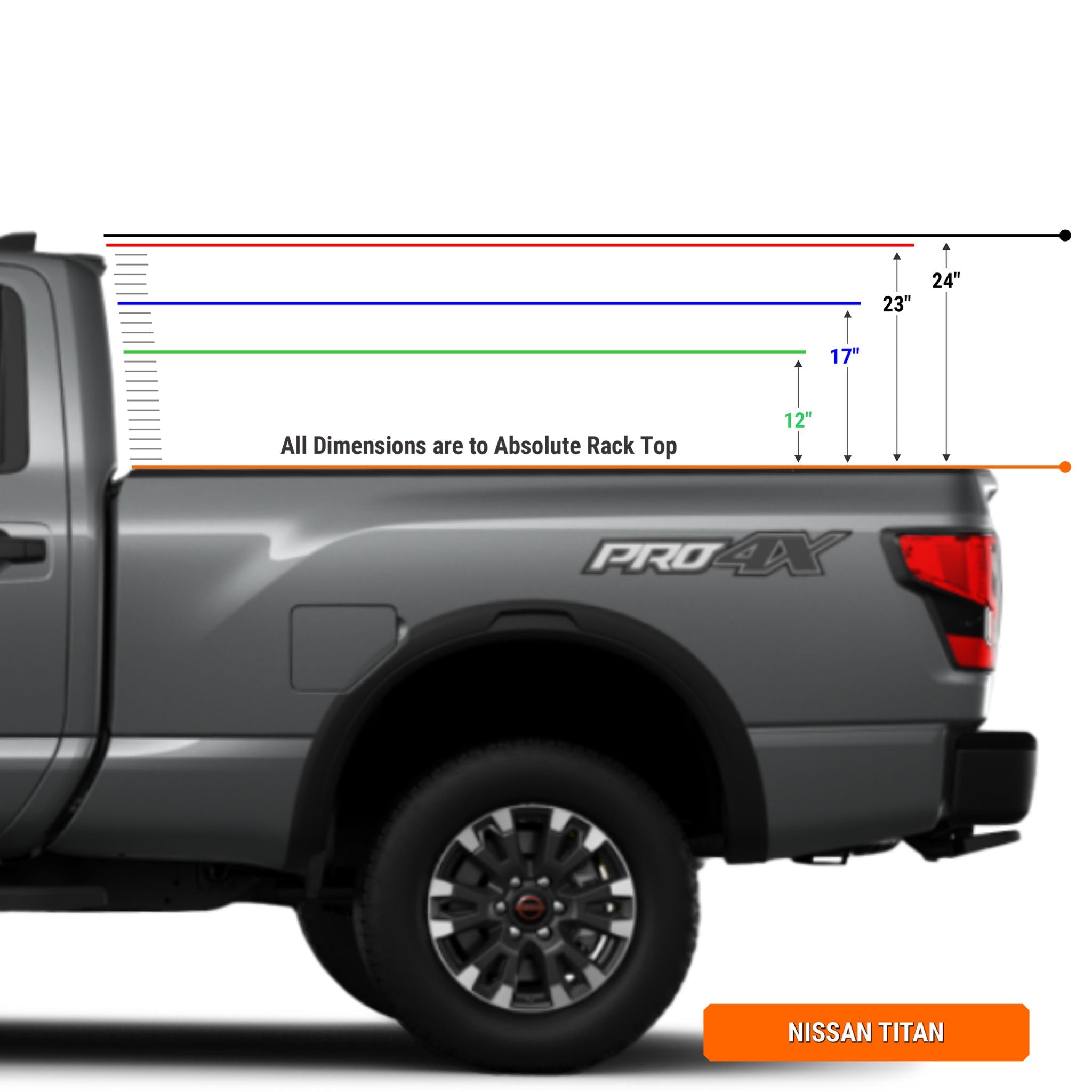 XTR1 Bed Rack for Nissan Titan - Spirit of 1876 - Xtrusion Overland