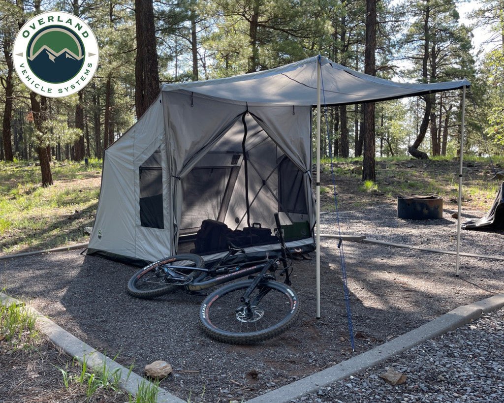 OVS Portable Safari Tent - Quick Deploying Gray Ground Tent - Spirit of 1876