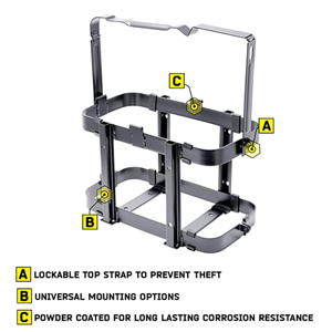 4x4Colorado 2.5 or 5 Gallon Jerry Can Bracket