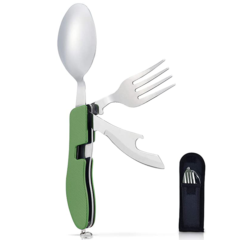 4-1 Camping Utensil - Fork, Spoon, Knife, Bottle Opener
