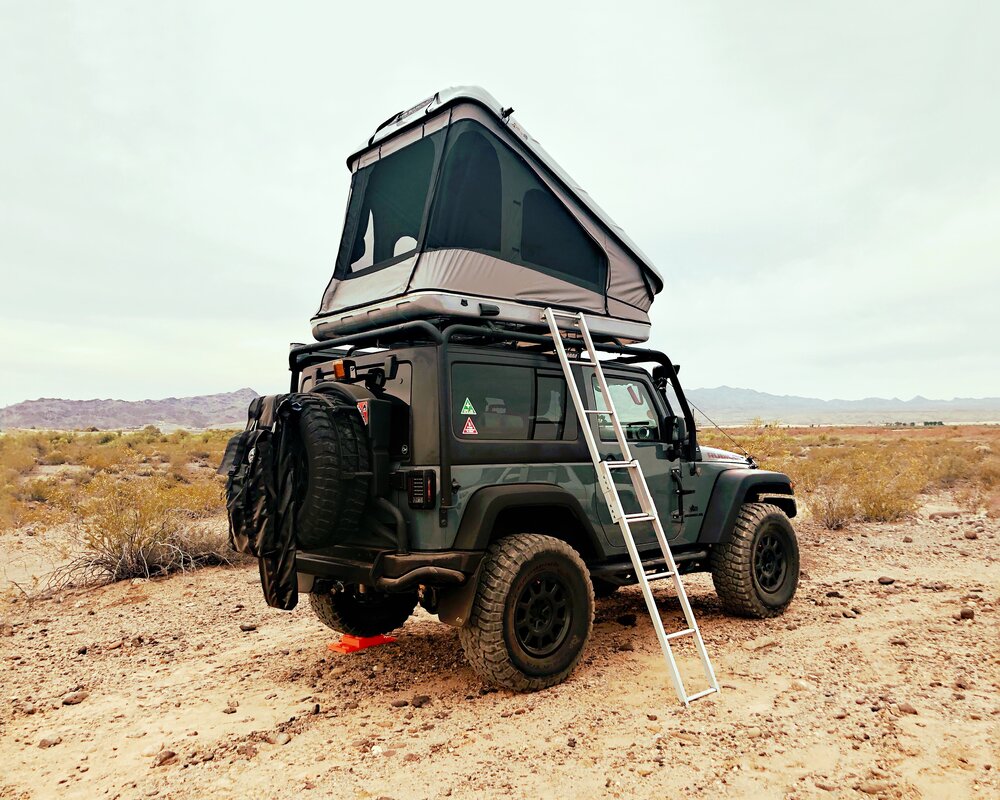 james baroud rooftop tent with ladder