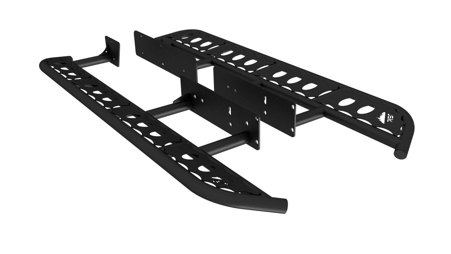 2010+ Toyota 4Runner Angled Sliders Top Plate With Logo **No Kick Out**