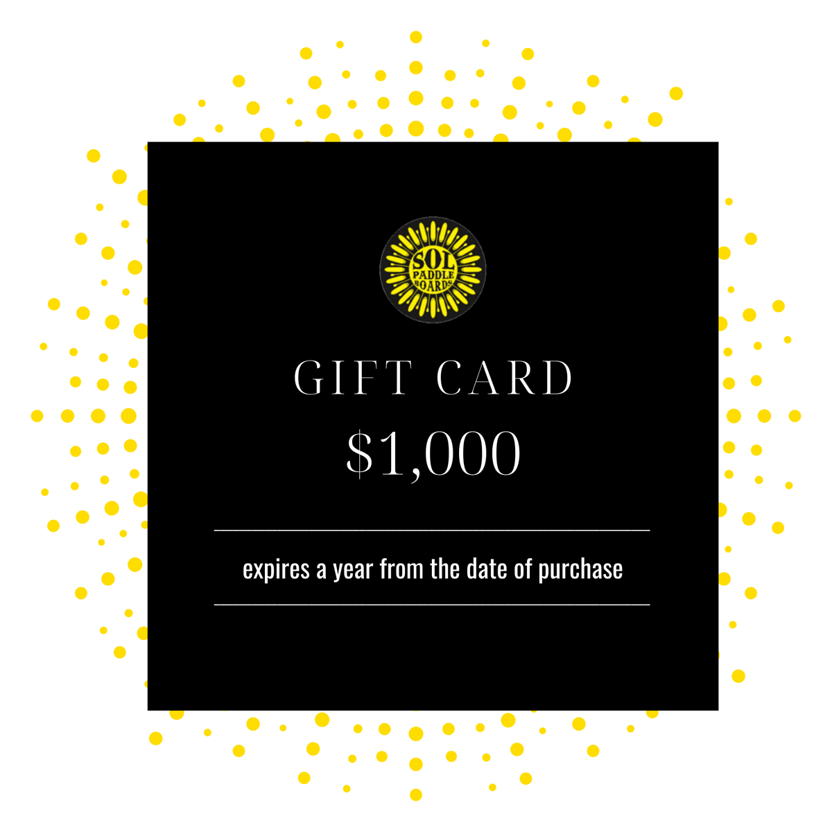 SOL Paddle Boards Gift Cards