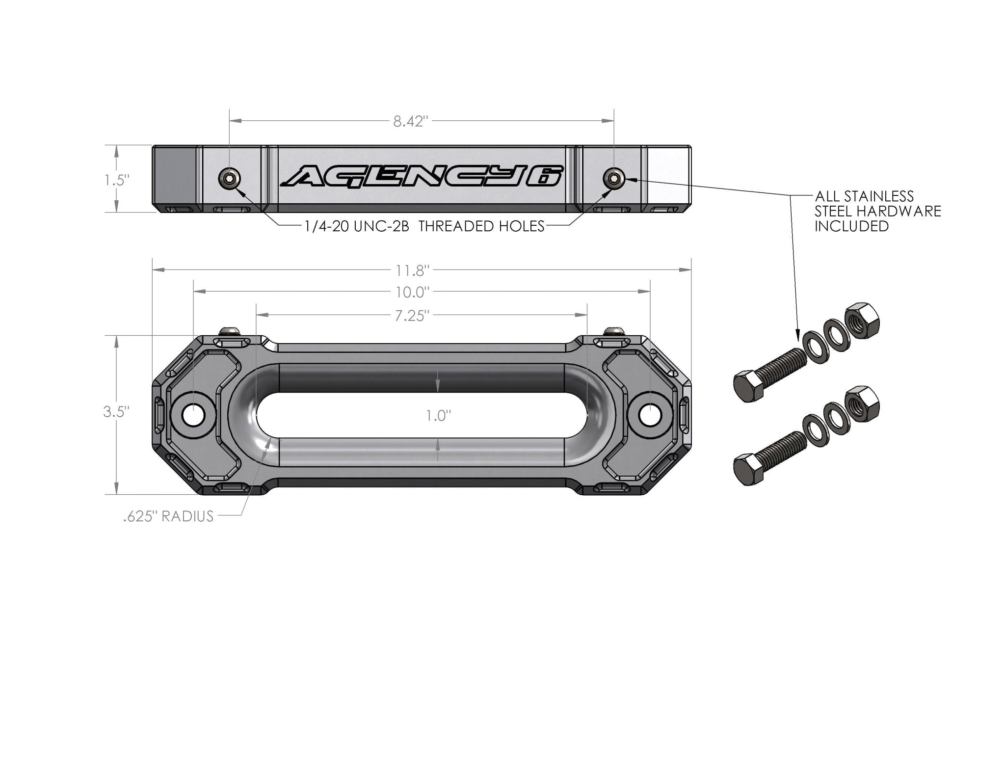 Fairlead (1.5" Thick) - Black - Spirit of 1876