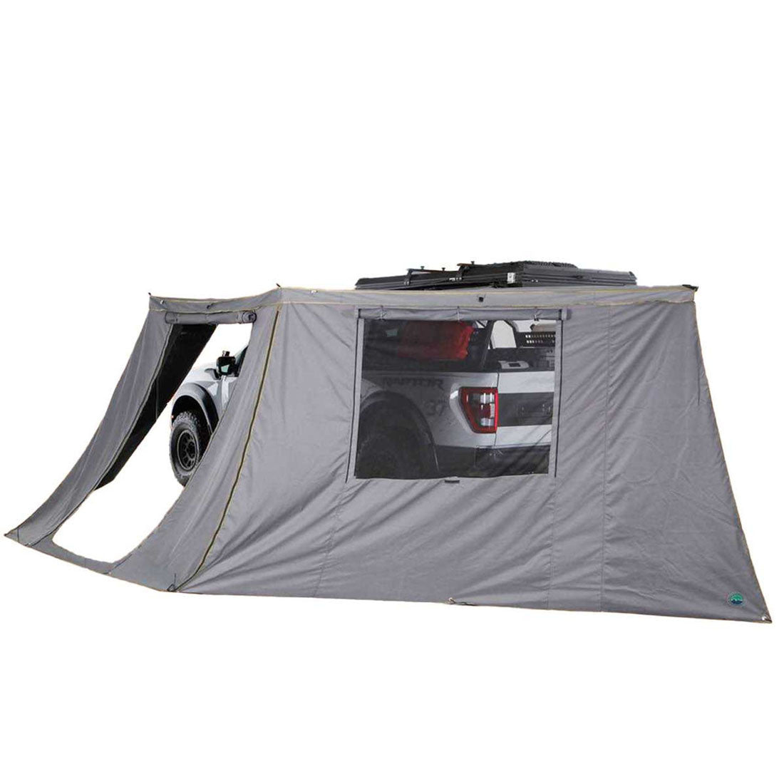 OVS Awning Side Wall for HD Nomadic 180 Degree Awning with Window - Dark Gray With Storage Bag