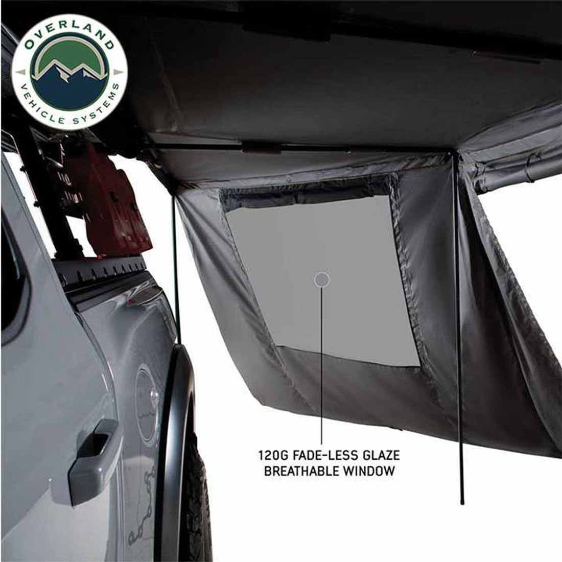 OVS Awning Side Wall for HD Nomadic 180 Degree Awning with Window - Dark Gray With Storage Bag