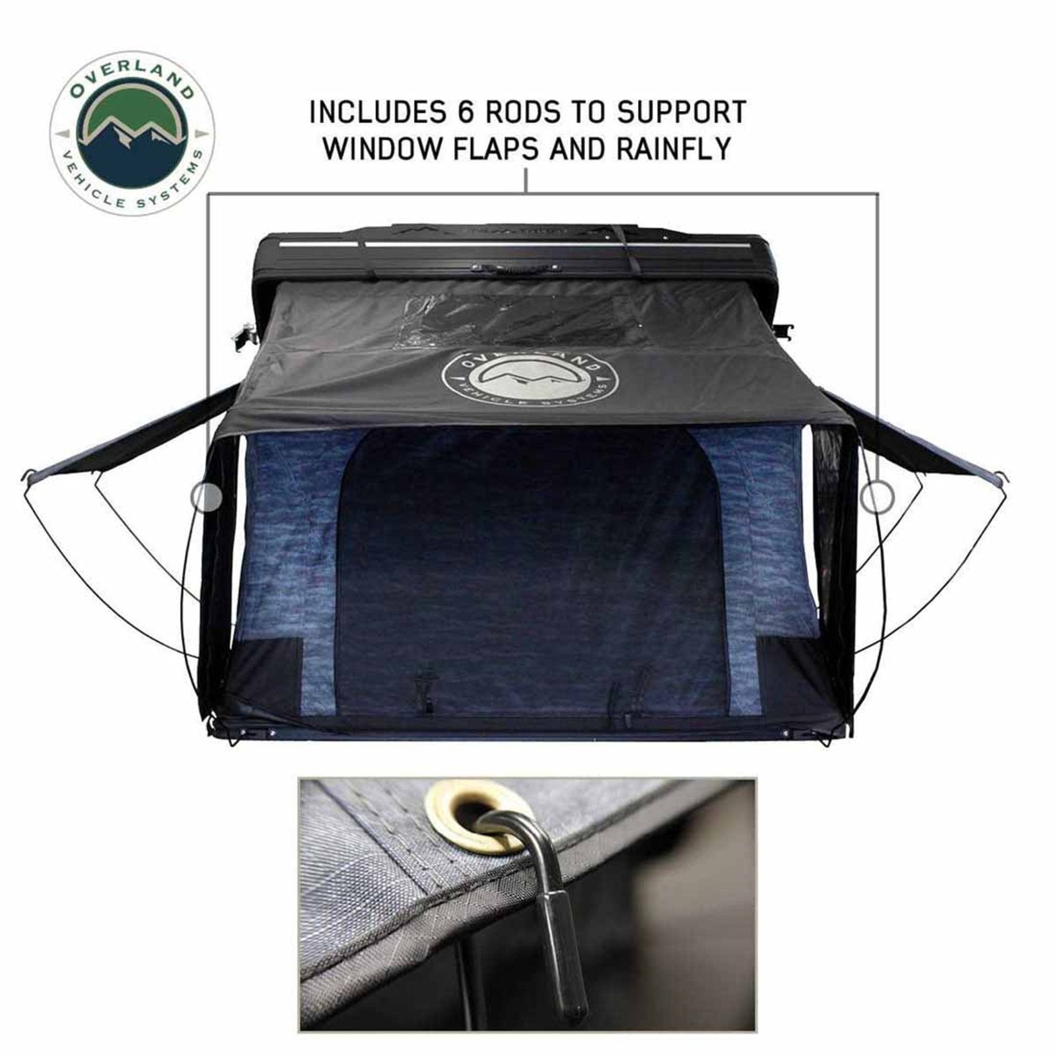 OVS XD Everest Cantilever Aluminum Hard Shell Roof Top Tent, Blue Body & Black Rainfly - Spirit of 1876OVS