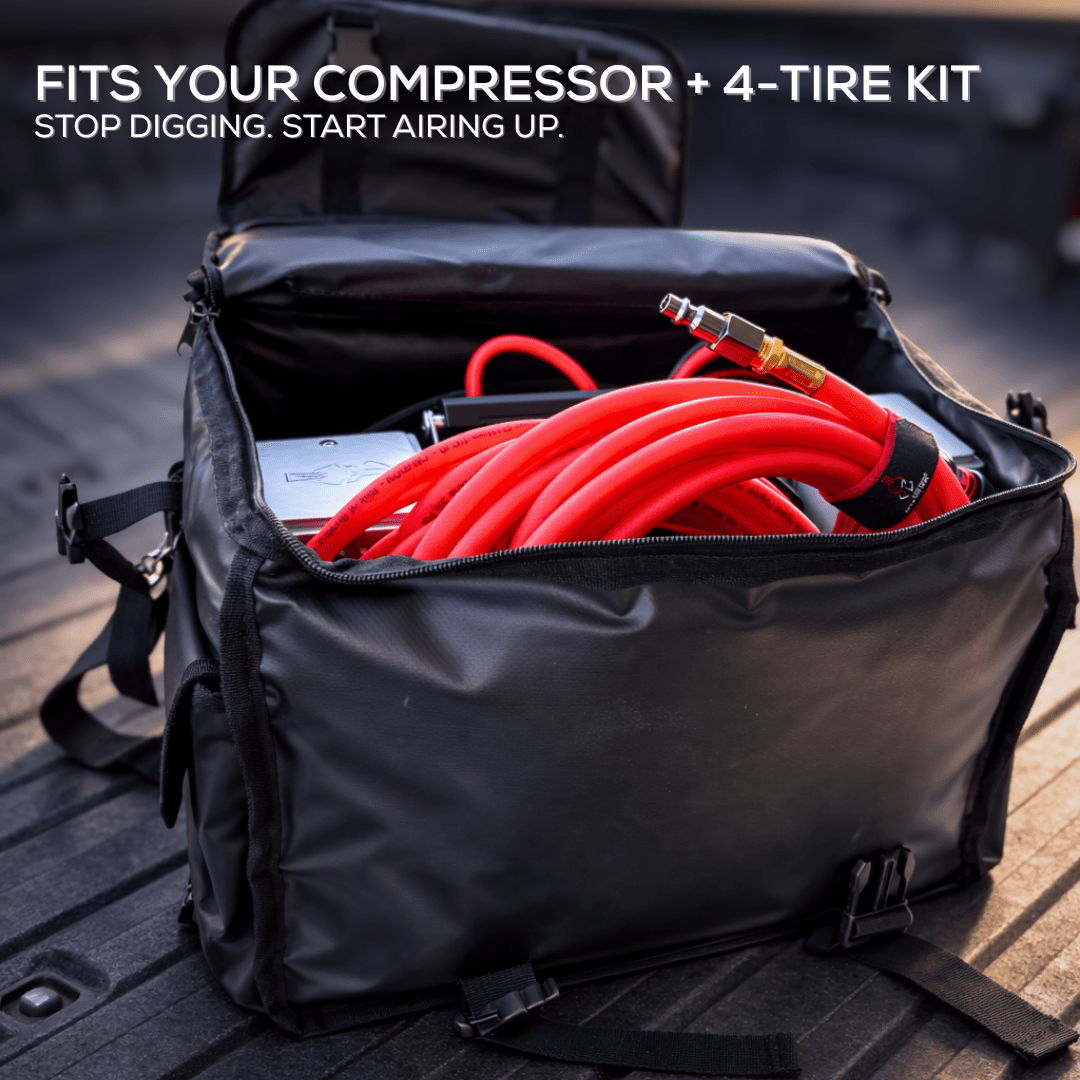 Thor’s Lightning Air System Storage Bag – Fits 12V Compressors & 4-Tire Inflation Kits, Heavy-Duty & Weather-Resistant