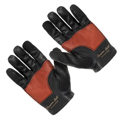 Maroon Bell Outdoor LION GUARD LEATHER MOTORCYCLE GLOVES