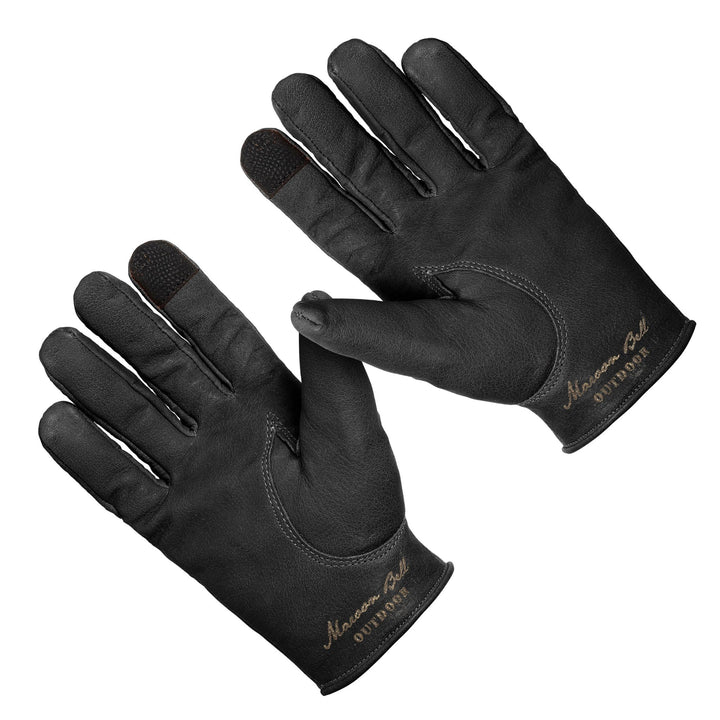 Maroon Bell Outdoor BUFFALO LEATHER GLOVES - PITCH BLACK