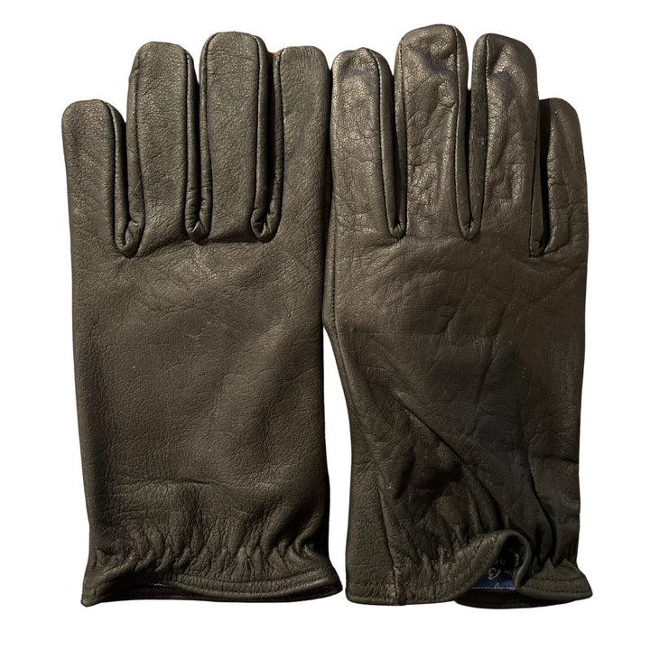 genuine black leather glove