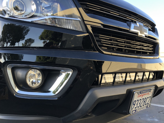32" Lower Bumper Hidden LED Light Bar Brackets Kit For 2014-2022 Chevy Colorado
