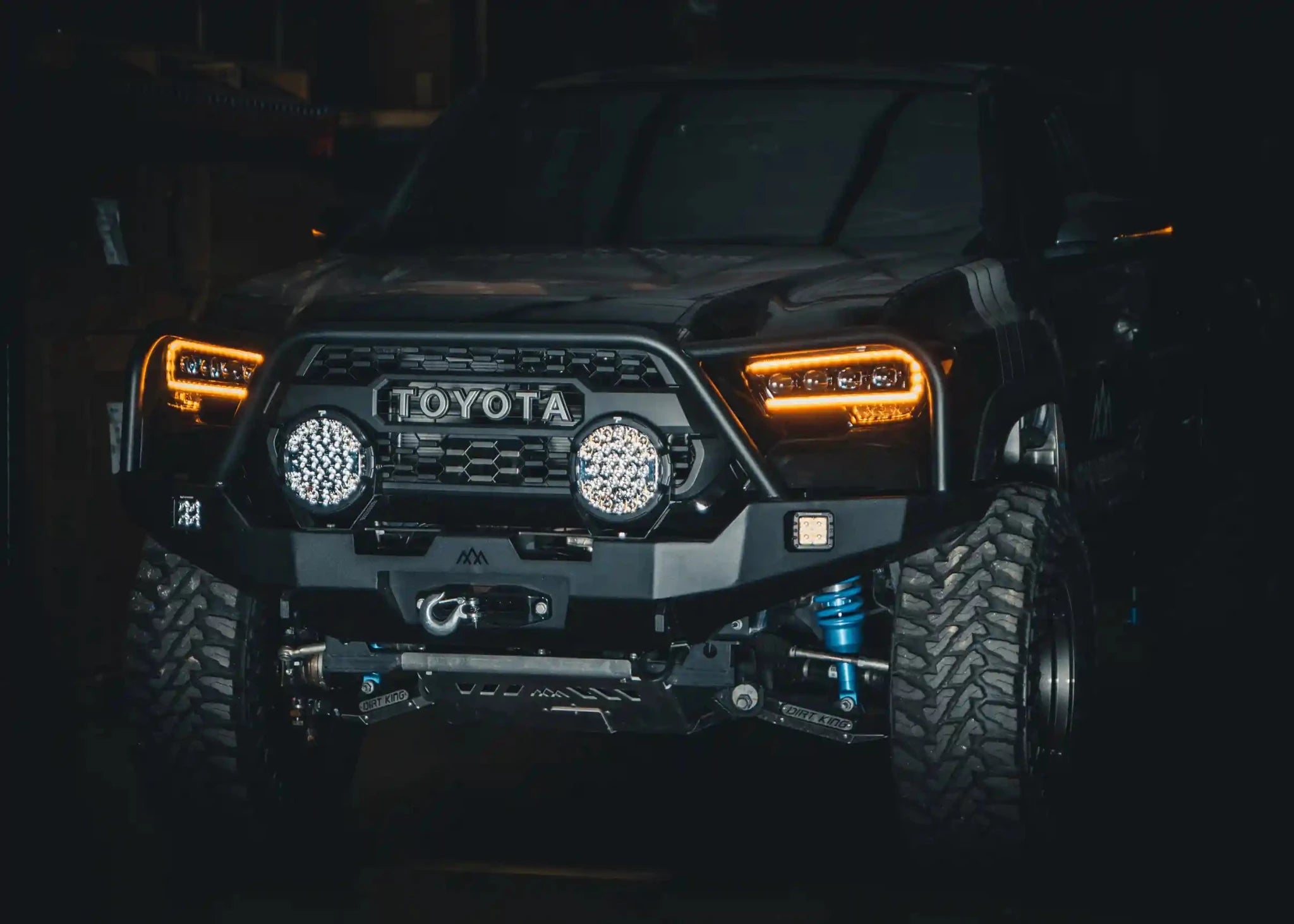 Hi - Lite Overland Toyota Tacoma Front Bumper 3rd Gen (2016 - 2023) [Bull Bar] - Spirit of 1876 - Backwoods Adventure Mods