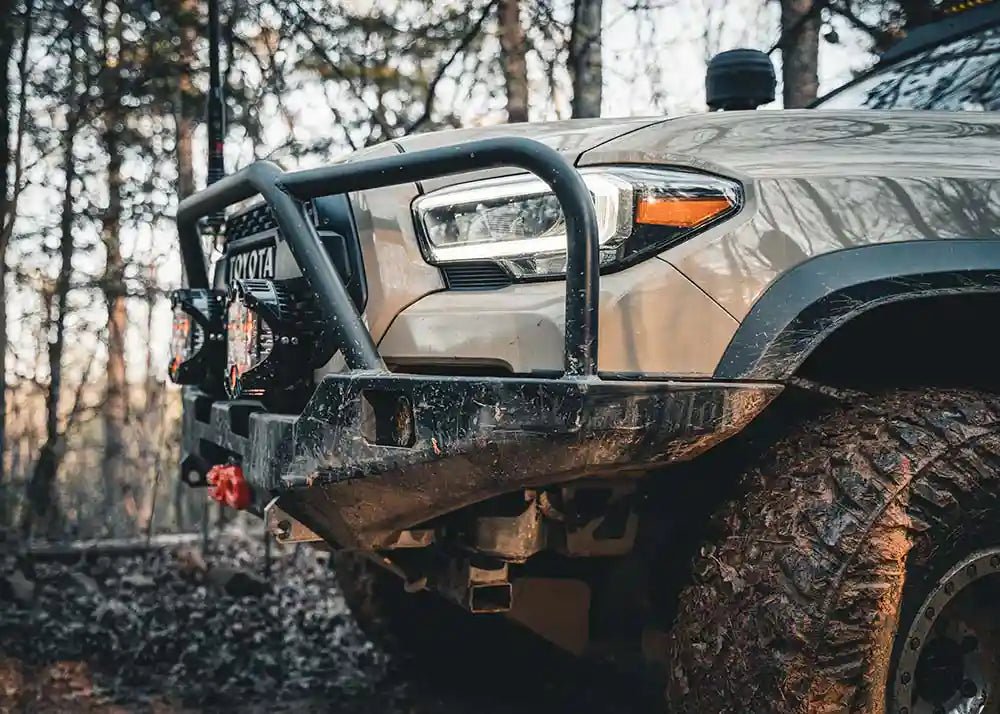Hi - Lite Overland Toyota Tacoma Front Bumper 3rd Gen (2016 - 2023) [Bull Bar] - Spirit of 1876 - Backwoods Adventure Mods