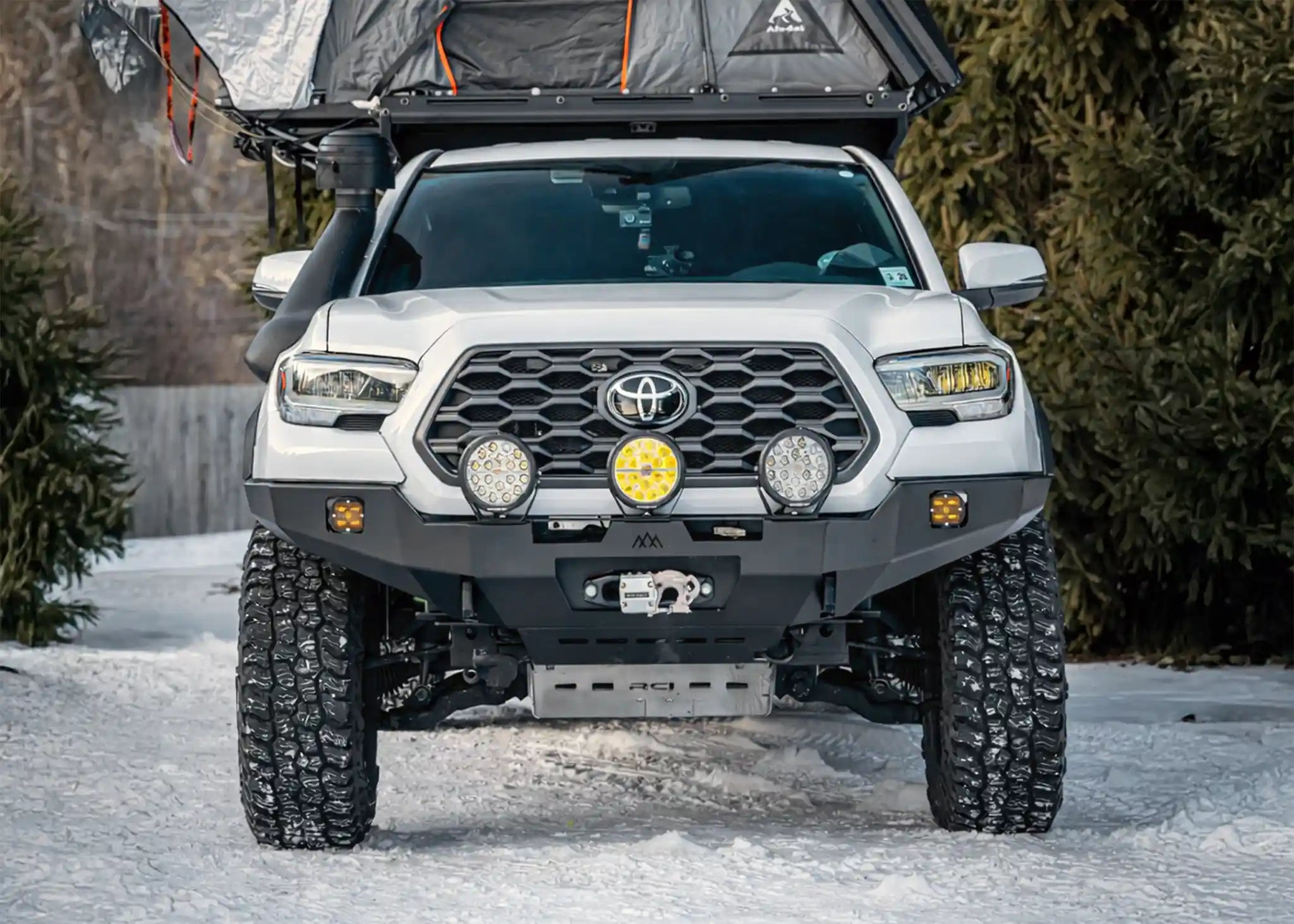 Hi - Lite Overland Toyota Tacoma Front Bumper 3rd Gen (2016 - 2023) [No Bull Bar] - Spirit of 1876 - Backwoods Adventure Mods