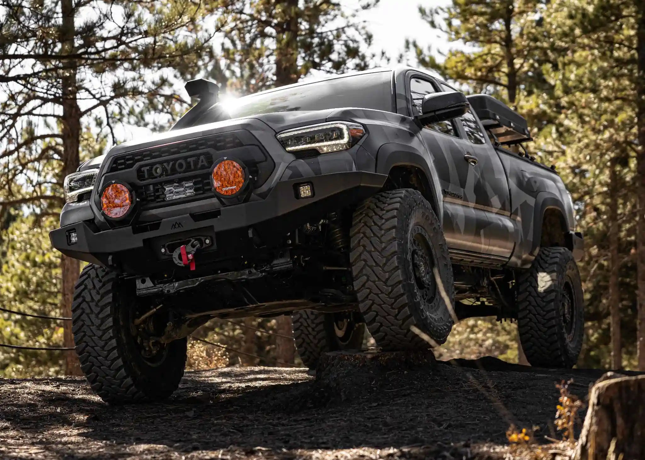 Hi - Lite Overland Toyota Tacoma Front Bumper 3rd Gen (2016 - 2023) [No Bull Bar] - Spirit of 1876 - Backwoods Adventure Mods