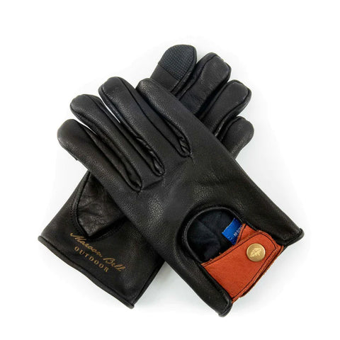 MBO BUFFALO LEATHER GLOVES - PITCH BLACK