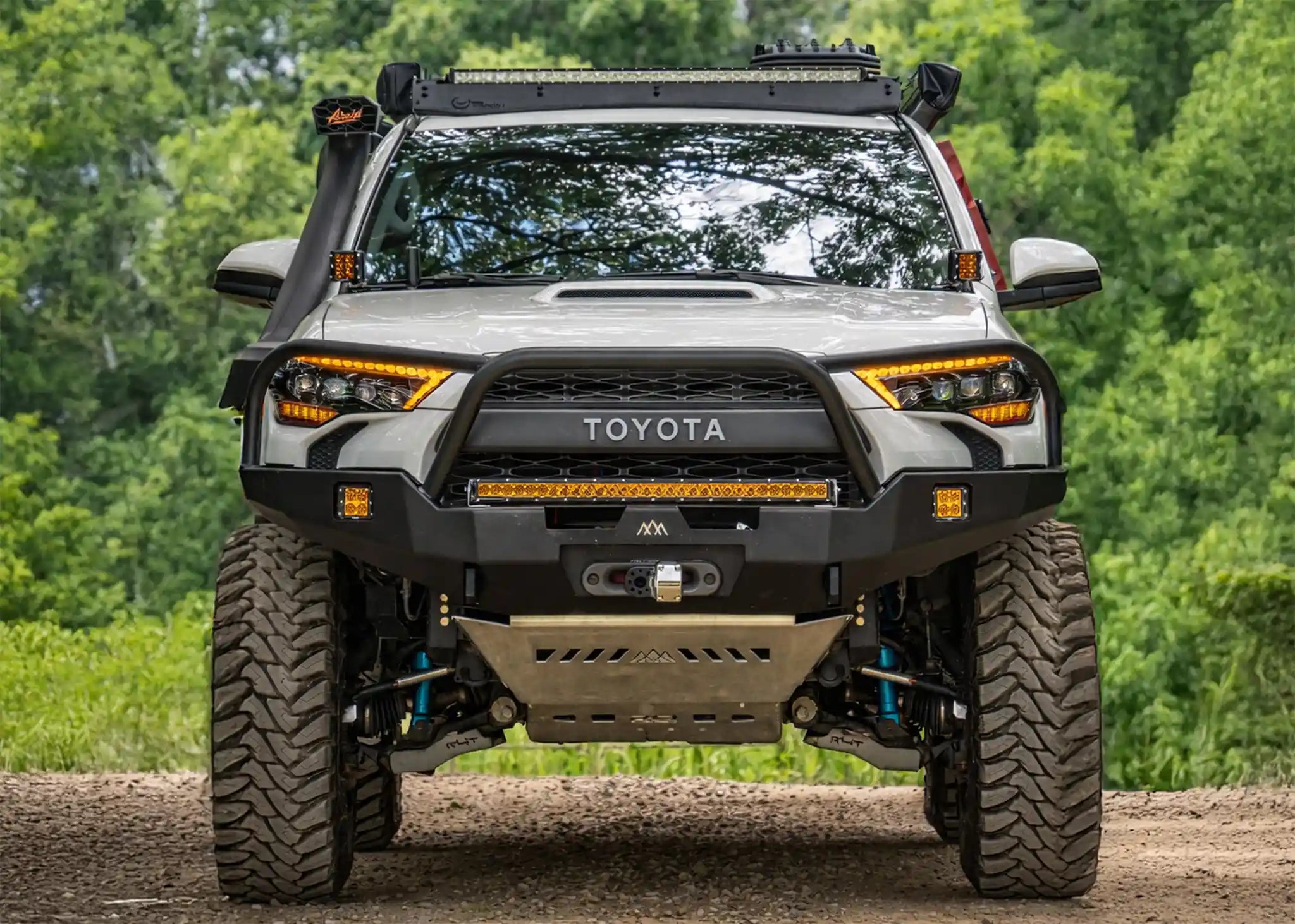 Hi - Lite Overland Toyota 4Runner Front Bumper 5th Gen (2010 - 2024) [Bull Bar] - Spirit of 1876 - Backwoods Adventure Mods